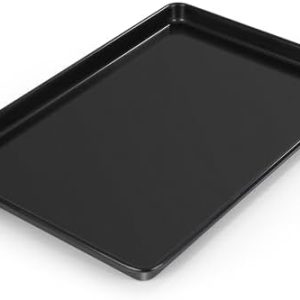 Terlulu Backblech 44,4 x 30 cm – Robustes Karbonstahl Ofenblech mit Antihaftbeschichtung für gesundes Backen und Servier