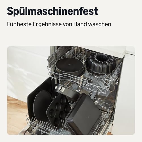 Amazon Basics Antihaft-Backbleche Set 3-teilig, stapelbar, spülmaschinenfest für leckeres Backen zuhause