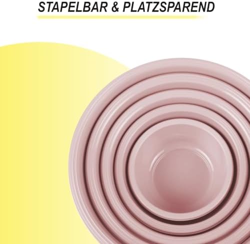 Küchenprofi Rührschüssel Set 5er – Stapelbare Teigschüsseln für leichte Zubereitung in der Küche