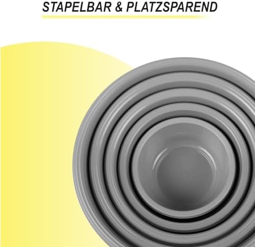 Küchenprofi Rührschüssel Set 5er – Stapelbare Teigschüsseln für leichte Zubereitung in der Küche