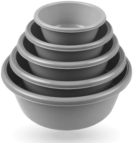 Küchenprofi Rührschüssel Set 5er – Stapelbare Teigschüsseln für leichte Zubereitung in der Küche