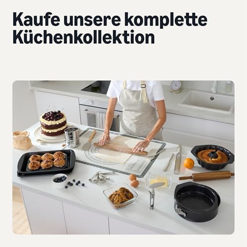 Amazon Basics Antihaft-Backbleche Set 3-teilig, stapelbar, spülmaschinenfest für leckeres Backen zuhause