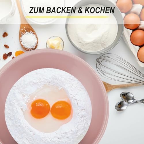 Küchenprofi Rührschüssel Set 5er – Stapelbare Teigschüsseln für leichte Zubereitung in der Küche