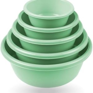 Küchenprofi Rührschüssel Set 5er – Stapelbare Teigschüsseln für leichte Zubereitung in der Küche