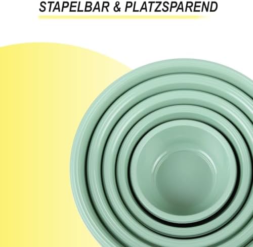 Küchenprofi Rührschüssel Set 5er – Stapelbare Teigschüsseln für leichte Zubereitung in der Küche