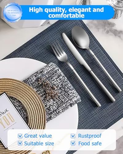 Edelstahl Besteck Set 12 Personen – 60-teilig, spülmaschinenfest, Hochglanz, perfekt für Haus, Partys & Restaurants