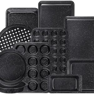 Terlulu 10er Set Backformen – Antihaft Küchenhelfer für Ofen, stapelbar & vielseitig für Kuchen, Kekse und Pizza!