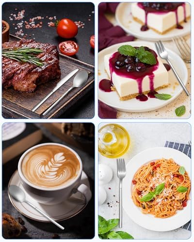 Edelstahl Besteck Set 12 Personen – 60-teilig, spülmaschinenfest, Hochglanz, perfekt für Haus, Partys & Restaurants